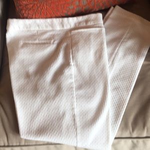Nice off-white textured spring/ summer pants.